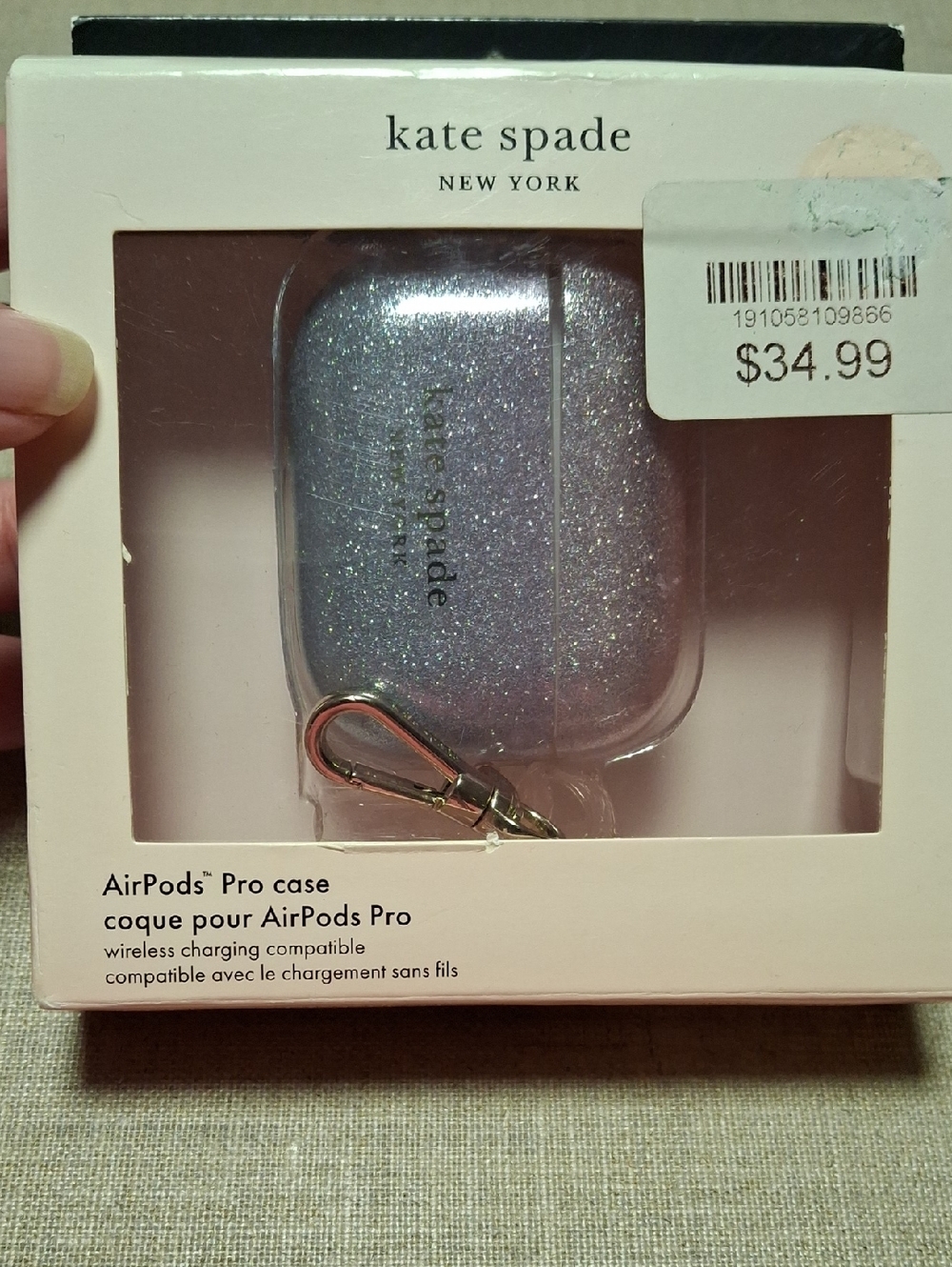 kate spade New York Glitter Lavender AirPods Pro Case
